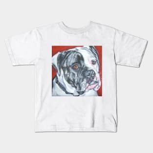 American Bulldog Fine Art Painting Kids T-Shirt